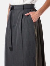 Sacai wool and twill midi skirt -  | Spazio Pritelli