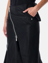 Sacai nylon twill midi skirt with diagonal zip -  | Spazio Pritelli