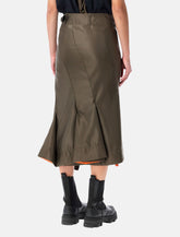 Sacai nylon twill midi skirt with diagonal zip -  | Spazio Pritelli
