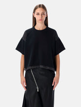 Sacai oversized technical cotton t-shirt with adjustable drawstring hem -  | Spazio Pritelli
