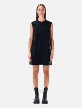 Sacai short dress with contrasting pleated back -  | Spazio Pritelli