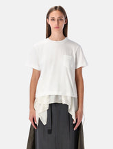 Sacai t-shirt with voile back insert -  | Spazio Pritelli