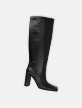 Alaïa leather knee-high boots -  | Spazio Pritelli