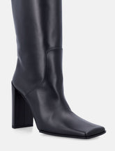 Alaïa leather knee-high boots -  | Spazio Pritelli