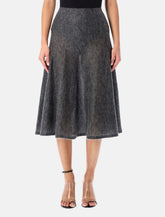 Alaïa grey mohair circular midi skirt -  | Spazio Pritelli