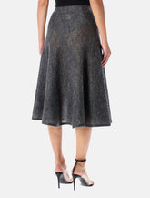 Alaïa grey mohair circular midi skirt -  | Spazio Pritelli