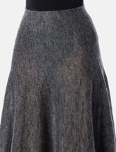 Alaïa grey mohair circular midi skirt -  | Spazio Pritelli
