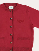Fendi Kids wool cardigan with logo -  | Spazio Pritelli