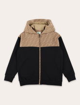 Fendi Kids black hoodie with FF logo detail -  | Spazio Pritelli