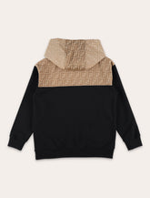 Fendi Kids black hoodie with FF logo detail -  | Spazio Pritelli