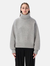 Extreme Cashmere n°434 Crop Xtra cashmere turtleneck sweater -  | Spazio Pritelli