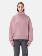 Extreme Cashmere n°434 Crop Xtra cashmere turtleneck sweater -  | Spazio Pritelli