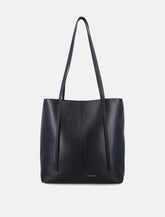 Abilso square leather tote bag -  | Spazio Pritelli
