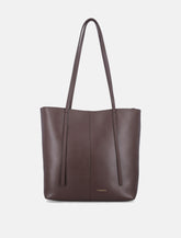 Abilso square leather tote bag -  | Spazio Pritelli