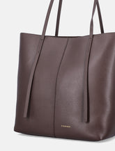 Abilso square leather tote bag -  | Spazio Pritelli