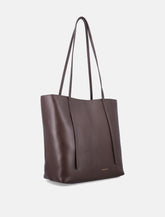 Abilso square leather tote bag -  | Spazio Pritelli