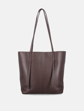 Abilso square leather tote bag -  | Spazio Pritelli