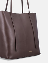 Abilso square leather tote bag -  | Spazio Pritelli