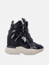 Isabel Marant Balskee Black Patent Wedge Sneakers -  | Spazio Pritelli