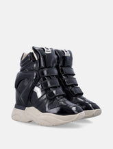 Isabel Marant Balskee Black Patent Wedge Sneakers -  | Spazio Pritelli