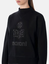 Marant Étoile Moby black cotton fleece sweatshirt -  | Spazio Pritelli