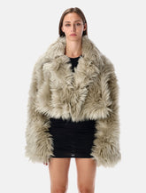 The Latest cropped grey faux fur jacket -  | Spazio Pritelli