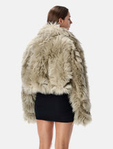 The Latest cropped grey faux fur jacket -  | Spazio Pritelli