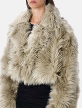 The Latest cropped grey faux fur jacket -  | Spazio Pritelli