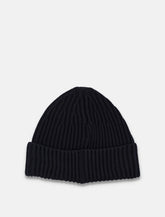 Stone Island Ribbed Wool Beanie with Logo Patch -  | Spazio Pritelli
