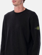 Stone Island Textured Cotton Crew Neck Sweatshirt -  | Spazio Pritelli