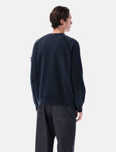 Stone Island oversized crewneck sweatshirt in brushed organic cotton -  | Spazio Pritelli