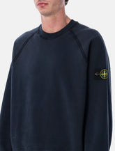 Stone Island oversized crewneck sweatshirt in brushed organic cotton -  | Spazio Pritelli