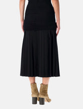 MM6 Maison Margiela Wool-Blend Pleated Midi Skirt -  | Spazio Pritelli