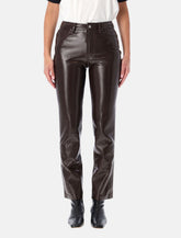 Anine Bing Bruno Recycled Leather Pants in Brown -  | Spazio Pritelli
