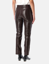 Anine Bing Bruno Recycled Leather Pants in Brown -  | Spazio Pritelli