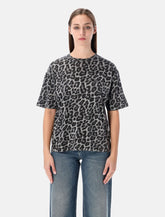 Anine Bing grey leopard print cotton Cohen Tee -  | Spazio Pritelli