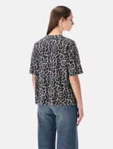 Anine Bing grey leopard print cotton Cohen Tee -  | Spazio Pritelli