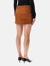 The Garment brown suede mini skirt with buttons -  | Spazio Pritelli
