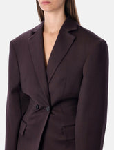 Magda Butrym burgundy belted double-breasted blazer -  | Spazio Pritelli