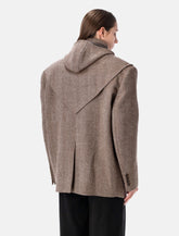 Magda Butrym chestnut wool hooded blazer -  | Spazio Pritelli