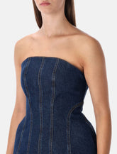 Magda Butrym strapless denim corset top -  | Spazio Pritelli