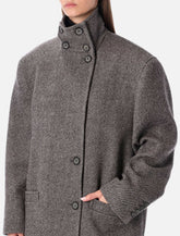 Magda Butrym oversized grey wool coat -  | Spazio Pritelli