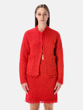 Fabiana Filippi red tweed-effect knit jacket -  | Spazio Pritelli