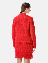Fabiana Filippi red tweed-effect knit jacket -  | Spazio Pritelli
