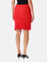Fabiana Filippi red tweed bouclé mini skirt -  | Spazio Pritelli
