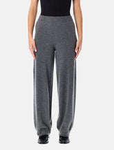 Fabiana Filippi Platinum wool-cashmere jogging trousers -  | Spazio Pritelli