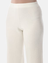 Fabiana Filippi ivory ribbed wide-leg pants -  | Spazio Pritelli