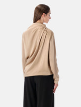 Fabiana Filippi satin draped blouse with jewel detail -  | Spazio Pritelli