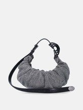 Diesel Grab-D small crystal denim hobo bag -  | Spazio Pritelli
