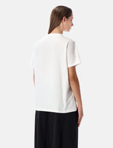 Ganni White Kitty Cotton T-shirt -  | Spazio Pritelli